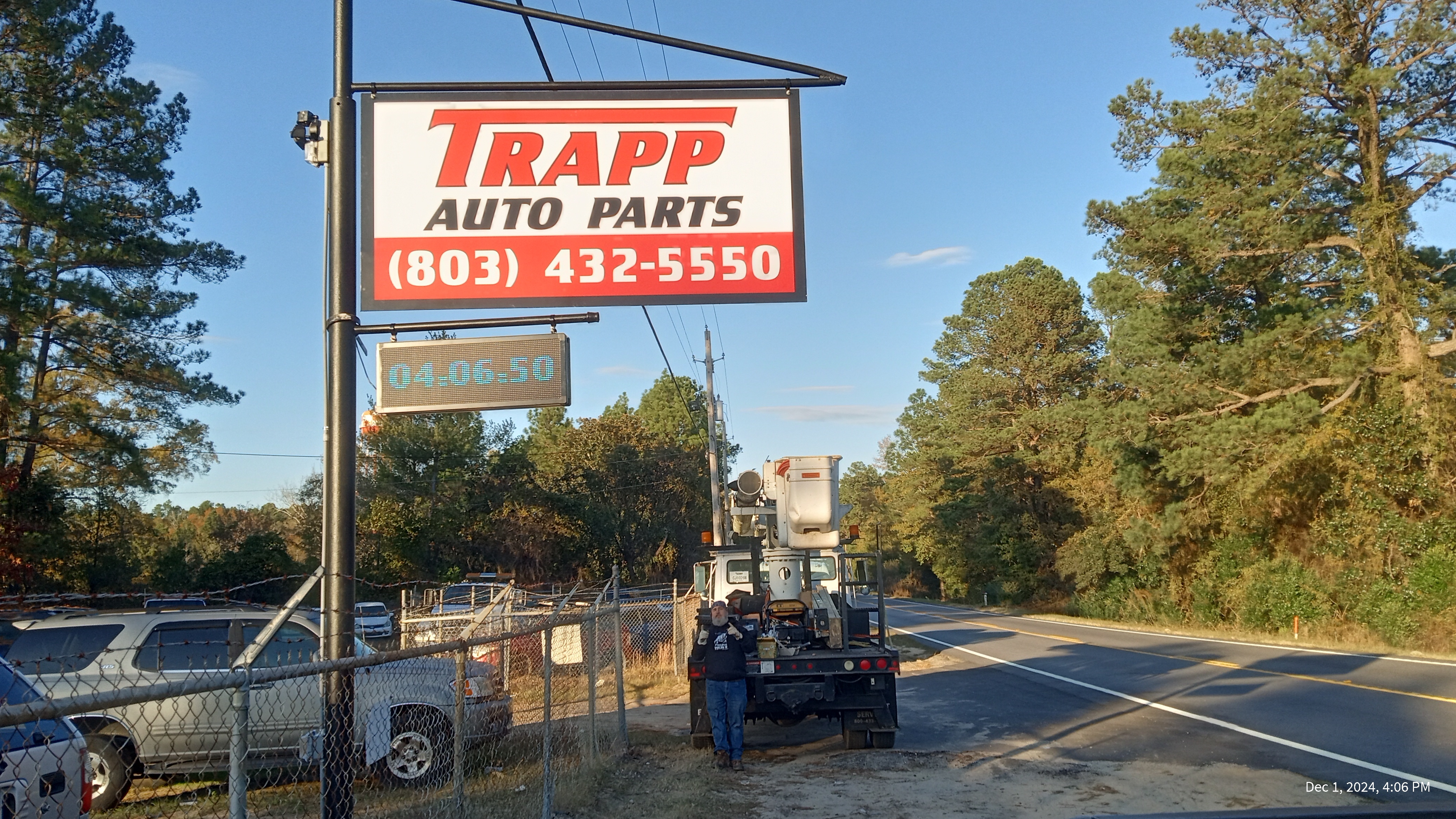 Sign shop fabrication work